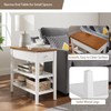 Narrow End Table with Charging Station, Side Table with 2