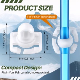 Enhon 3 Pack Bladder Clip, Magnetic Tube Clip, Tactical Backpack Accessories Water Bladders Tactical Bags Drinking Tube Holder