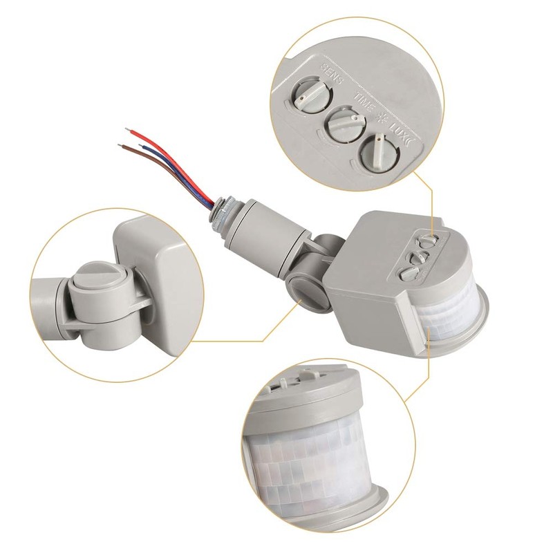 LED Outdoor 90~250V 180 Degree Infrared PIR Motion Sensor Detector