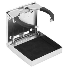 KIMISS Stainless Steel Adjustable Folding Drink Cup Bottle Holder for Marine Boat Truck RV