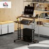 HOMCOM Height Adjustable Standing Desk with Power Outlets, Stand Up
