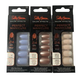 Sally Hansen Salon Effects Perfect Manicure Oval Nails Lot of 3