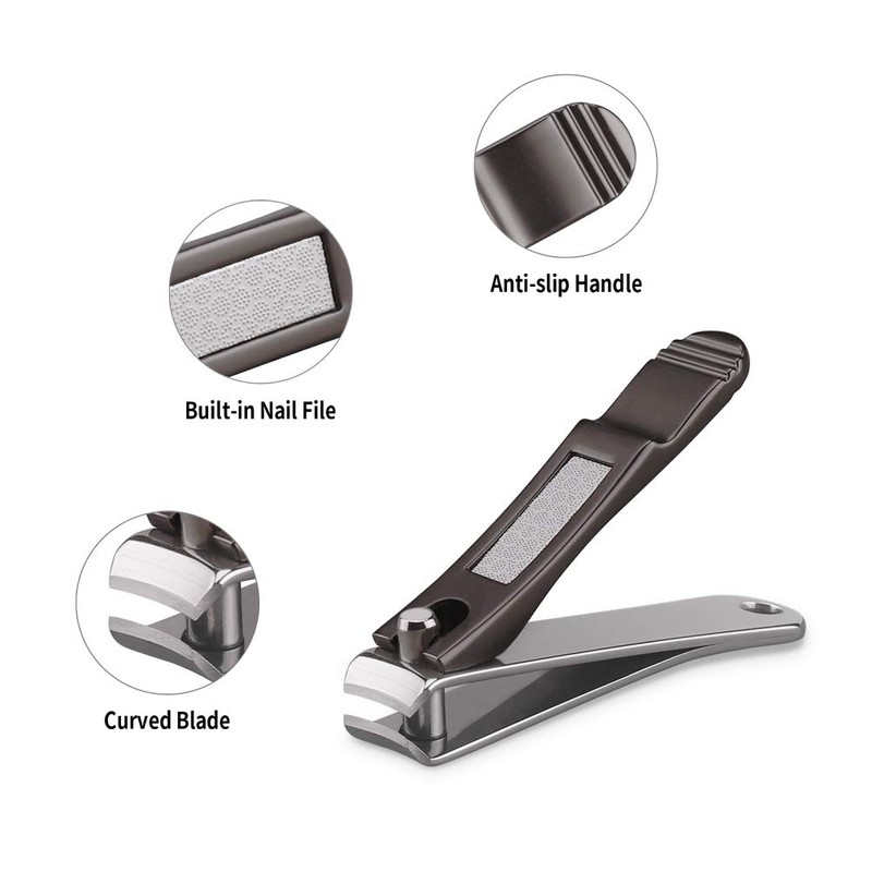 ILLILOTS Nail Clippers Set with Build-in Nail File, Durable Sharp