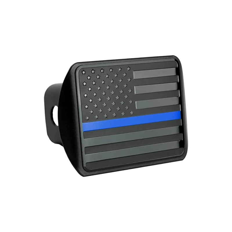 American Black Flag Metal Hitch Cover (Fit 2.5" Receiver, Black
