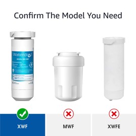 Waterdrop XWF NSF Certified Refrigerator Water Filter, Replacement for GE XWF (WR17X30702), Applicable to models starting with GDE25, GFE26, GNE25, GNE27, GYE18, Pack of 1 (Packaging may vary)