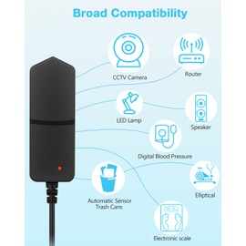 Aclorol 6V 2A Power Supply 12W 6V 1.5A 1A 0.5A 500mA AC/DC Adapter Universal Charger AC 100V-240V to DC 6 Volt 2 amp Repalcement Charger for Elliptical Monitor and More DC 6V Devices