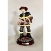 Herco Firefighter Figurine Fireman Rescuing Little Girl Child 10.5" Vintage