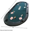 Trademark Texas Hold'em Poker Padded Table Top with Cupholders,Green