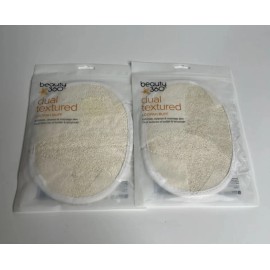 Beauty 360 Dual Textured Loofah Buff - Exfoliate Cleanse & Massage Skin LOT of 2