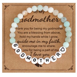 Kivosliv Godmother Jewelry Gifts for Women Mothers Day Fairy Godmom Birthday Proposal Godmother Bracelet
