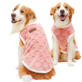 Medium Dog Sweater - Dog Winter Sweater Plush | Thick Pet Cold Weather Clothes Warm Snow Jacket Accessories for Large Dogs, Cold Autumn and Winter Seasons