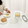 4-Pack Small Glass Serving Dish with Cover for Butter, Cream