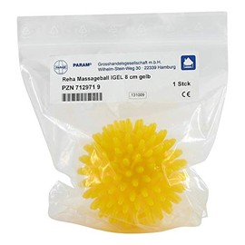 Massage Ball Spiky 8 cm Pack of 1 Yellow