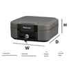 SentrySafe Dark Gray Fireproof and Waterproof Safe with Key Lock,