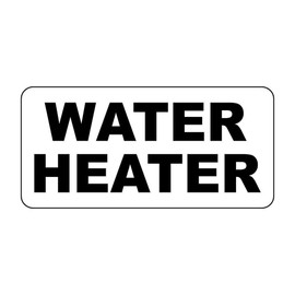New Great Plastic Sign Water Heater Black Office Sign for Outdoor & Indoor 3x8 Inch