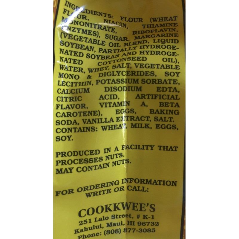 The Original Maui Hawaii CookKwees Cookies (Shortbread)