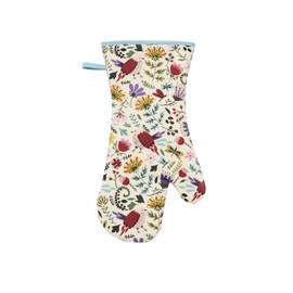 Ulster Weavers Gauntlet (37 x 20cm) -100% Cotton-1 Piece-Meadow Flowers Heat Resistant-Washable-Floral Oven Glove in Natural-Kitchen Accessories, Multi, One Size