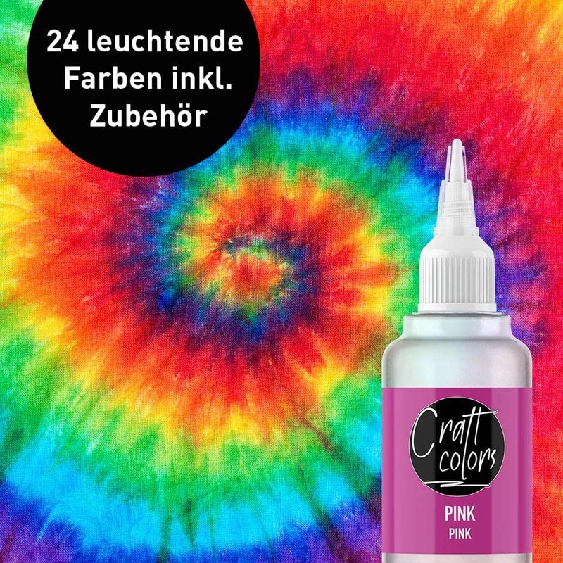 Craft Colors® Tie Dye Set, 24 x Bright Batik Colours,