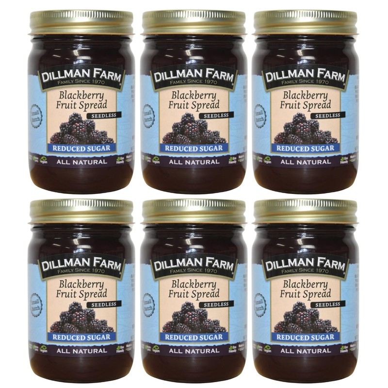 Dillman Farm All Natural Reduced Sugar Seedless Blackberry Preserves -
