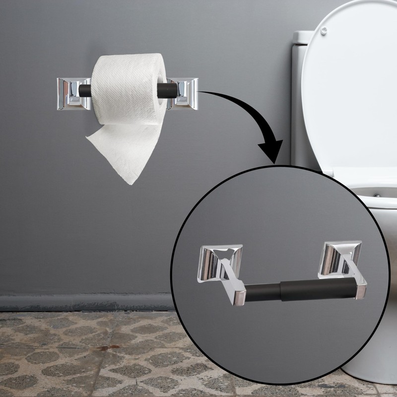 Black Toilet Paper Holder Spring Rod | Toilet Paper Roller
