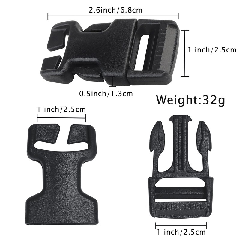 Qavctw 2x 1'' Buckle Quick Side Release Buckle for Tactical