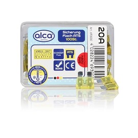ALCA Flat Fuses 20 Amp Pack of 100 Economy Box