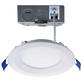 Satco S11870 4 Inch 12W CCT Selectable Low Profile Round Regress Baffle Downlight with Remote Driver in Utilitarian Style