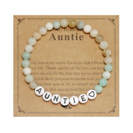 HUTIMY Gifts for Aunties Birthday Bracelet for Women Jewelry Worlds Best Auntie Bracelet