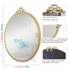 15.75" Bow Decorative Round Mirror, Gold Metal Frame Circle Mirror,
