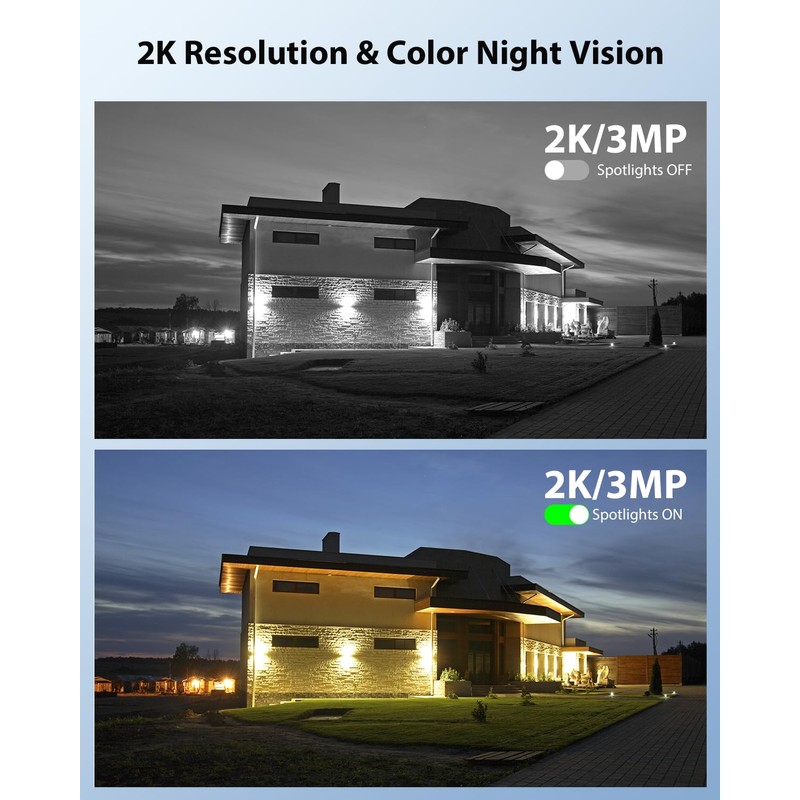 Xega Solar Surveillance Camera Outdoor Wireless 2K Super HD PTZ