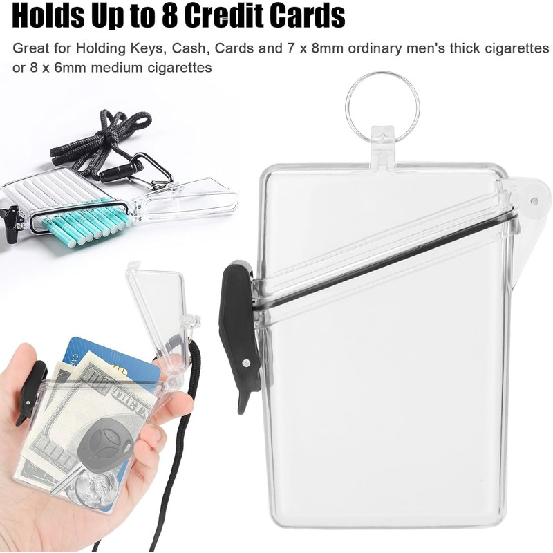 GOUDOGEDC Transparent Waterproof ID Card Badge Holder with Lanyard and