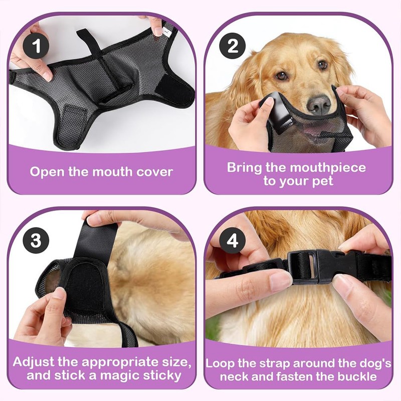 TOEECY Muzzle for Dogs, Dog Muzzle with Adjustable Loop, Breathable,