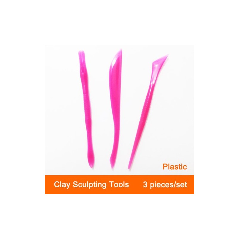COMIART Set of 3 Double Heads Light Clay Tools Clay