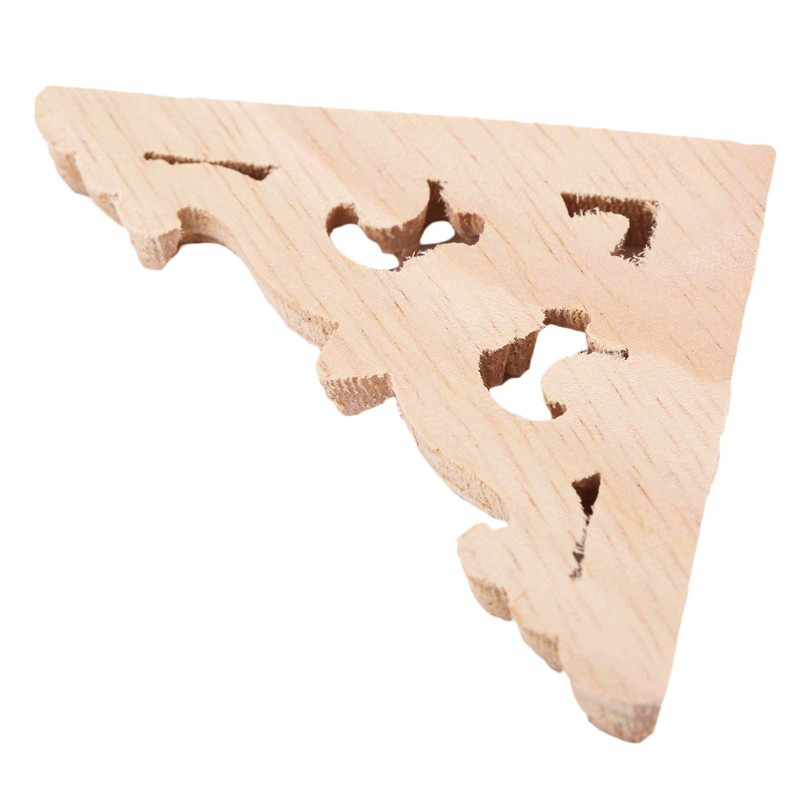 MUXSAM 6*6cm Wood Carving Decal Corner Wood Applique Decorative Moulding