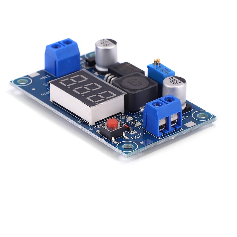 Teyleten Robot LM2596S LM2596 with LED Display Voltmeter Buck Converter