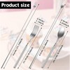 GEEHUA Extendable Fork Spoon, Telescopic Fork and Spoon Set, Stainless