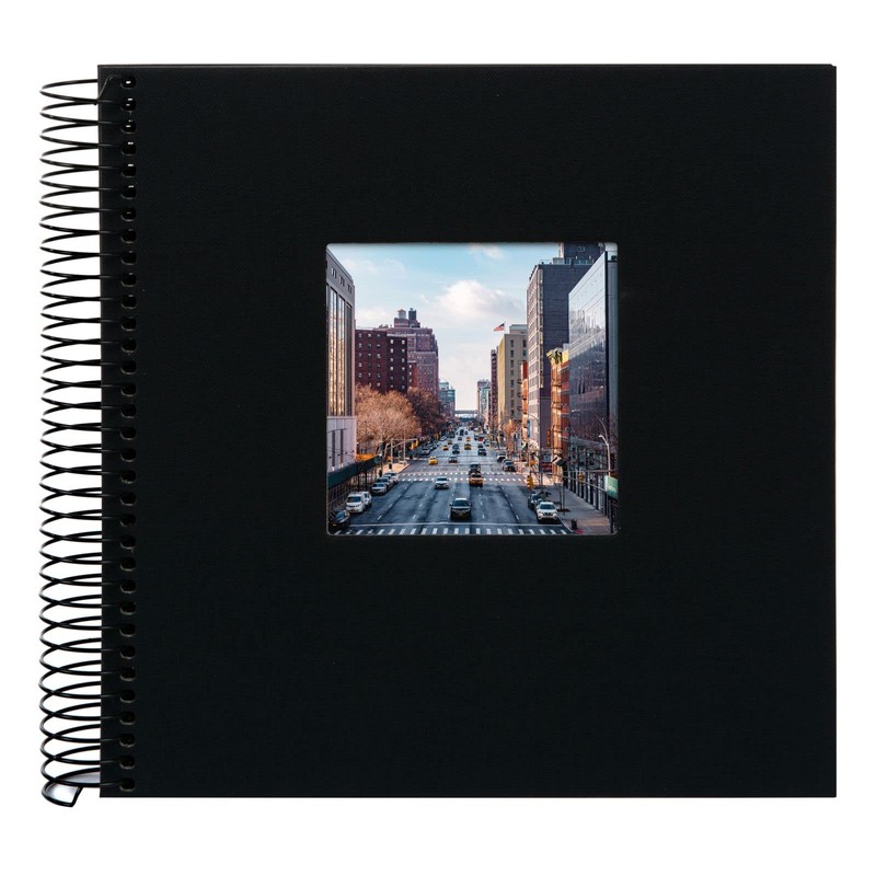 Goldbook Bella Vista black 20x20 40 blacke Pages Spiral 12767