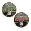 Decision Making Flipping Coin FUBAR Snafu Challenge Coin (Gold)