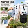 1PCS Peg Bag for Washing Line with Strap 64PCS Stainless