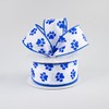 Craig Bachman 1.5" Satin Paw Print Ribbon: Blue & White