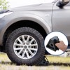 HOXWELL Solid Heavy Duty Rubber Wheel Chocks 4 Packs, Premium
