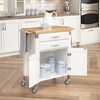 Dolly Madison White Prep & Serve Cart by Home Styles