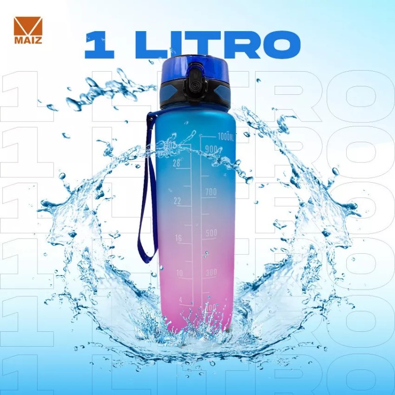 Maíz Vaso Motivacional Botella De Agua 1 Lt Escolar Gym