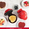 Holstein Housewares Personal Non-Stick Heart Waffle Maker, Red - 4-inch