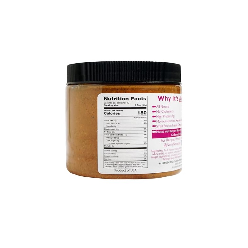 Nutty Novelties Espresso Coffee Peanut Butter - High Protein, Low