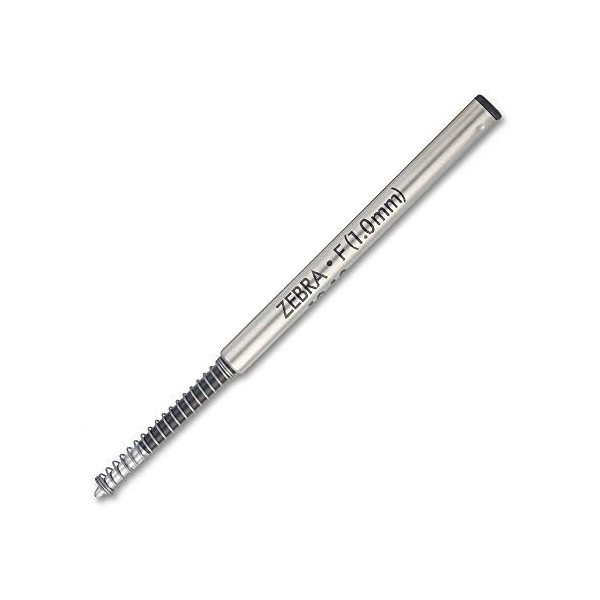 Zebra 01022 1 mm Ballpoint Pen Ink Refill - Black (Pack of 2)