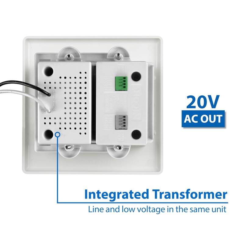 NICOR Lighting PRCP2SBAB PrimeChime Plus Door Chime Kit, Antique Brass