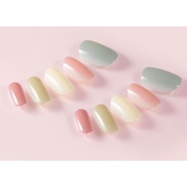 Yuzu Nail Wedding Nail Tip Round Nail Tip with Double Sided Tape Simple Dress Cute H02015-R-C