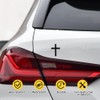 Lyxheth 2PCS Metal Jesus Christ Cross Badge Sticker, Cross Car