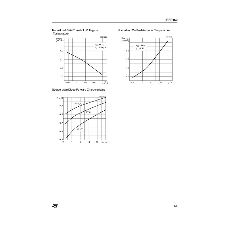 Intersil Power MOSFET - INTERSIL IRFP450 - 500V 14A -